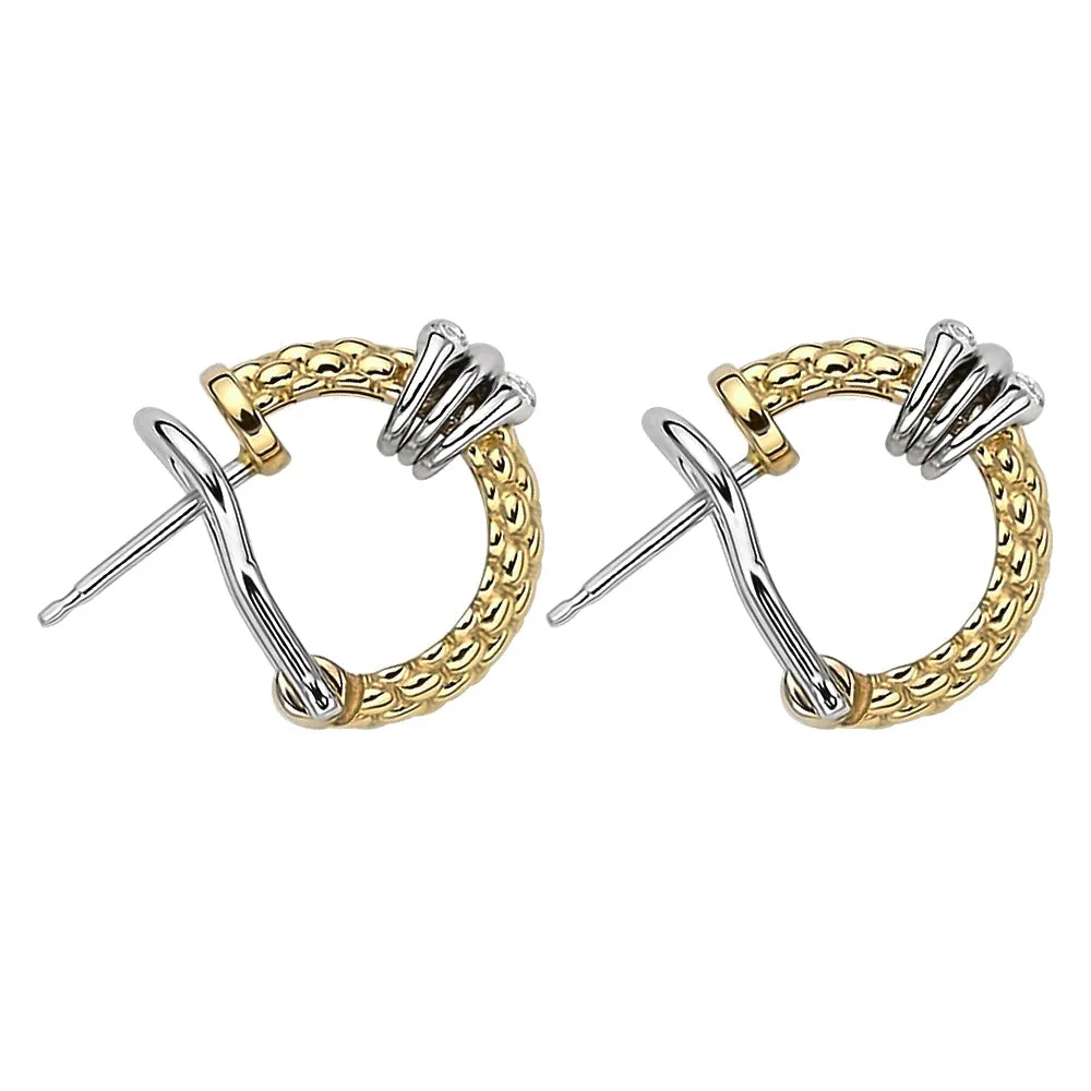 FP Prima 18ct Yellow Gold .8ct Diamond Hoop Earrings