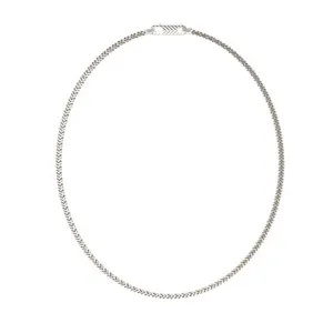 Gents 21" 8mm Textured Hook Chain Necklace UMN04437ST