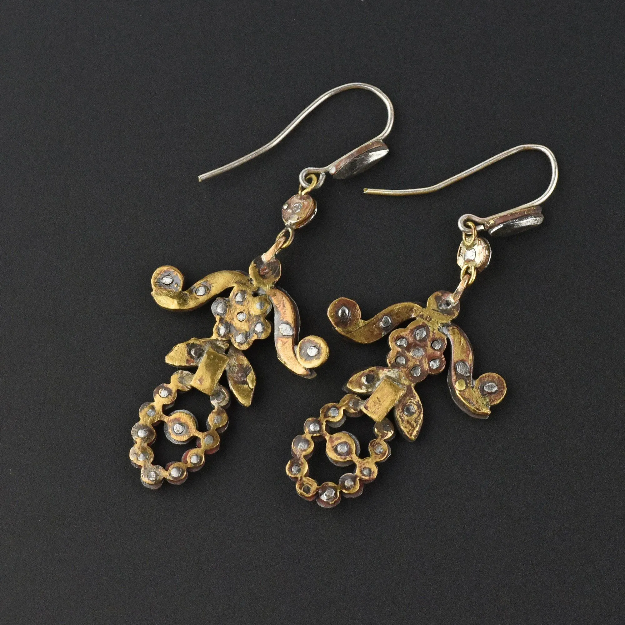 Georgian Victorian Cut Steel Chandelier Earrings