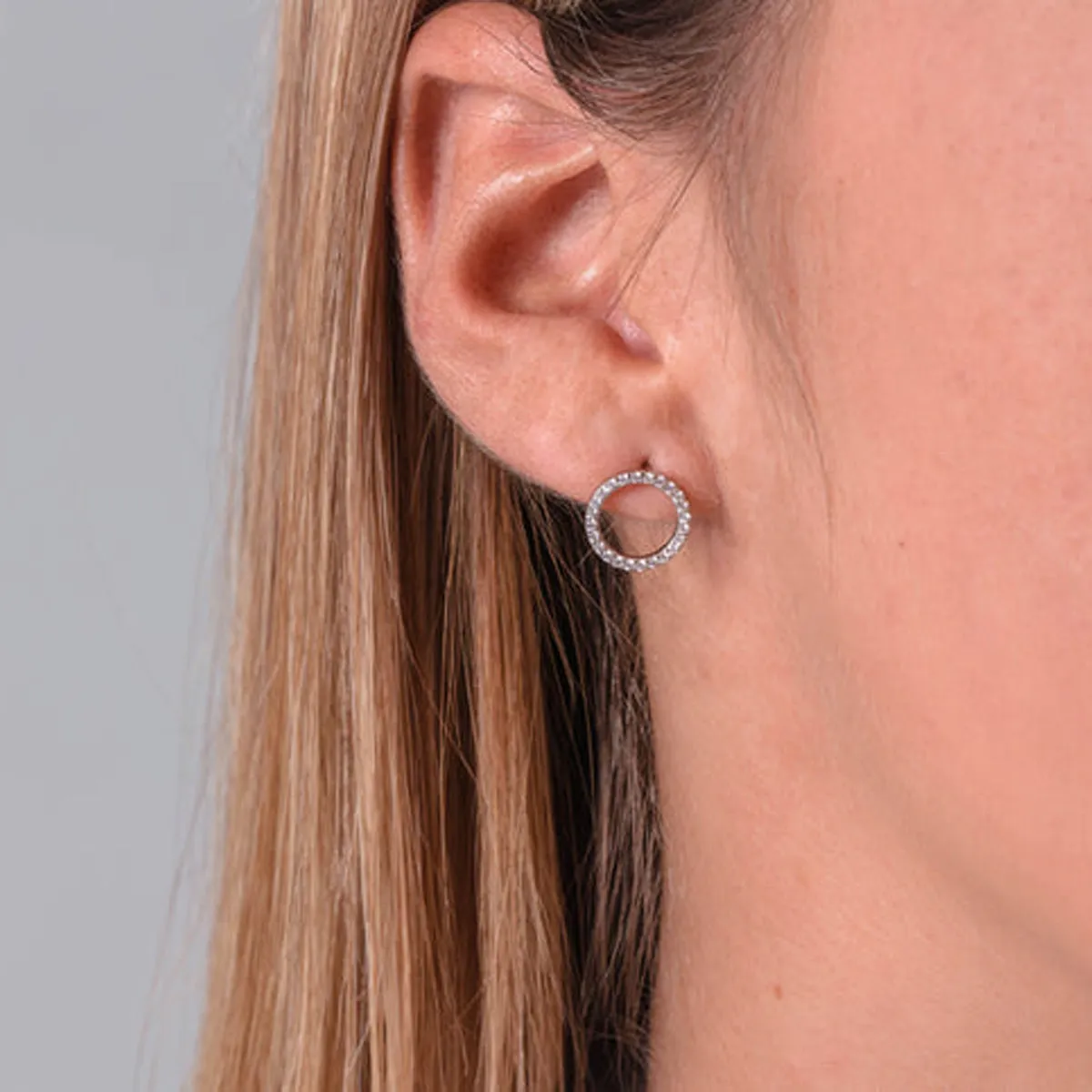 Georgini 925 Sterling Silver Ara  Rhodium Earring