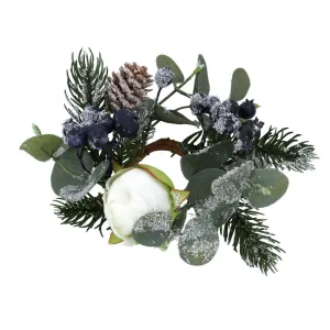 Gisela Graham Eucalyptus/Fir/Blueberry Candle Ring Small