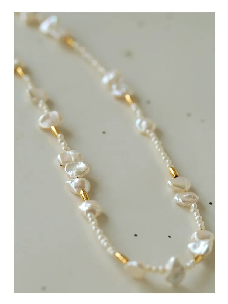 Golden Fusion Baroque Pearl Necklace