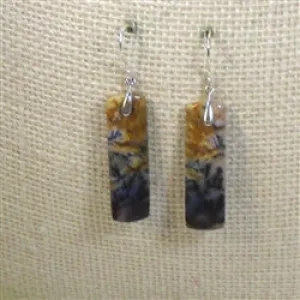 Handcrafted Fashionable Long Sage Amethyst Agate Earrings