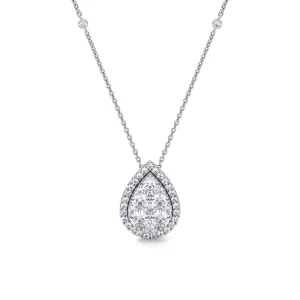 'Heritage' Necklace with Diamond Pear Pendantle e