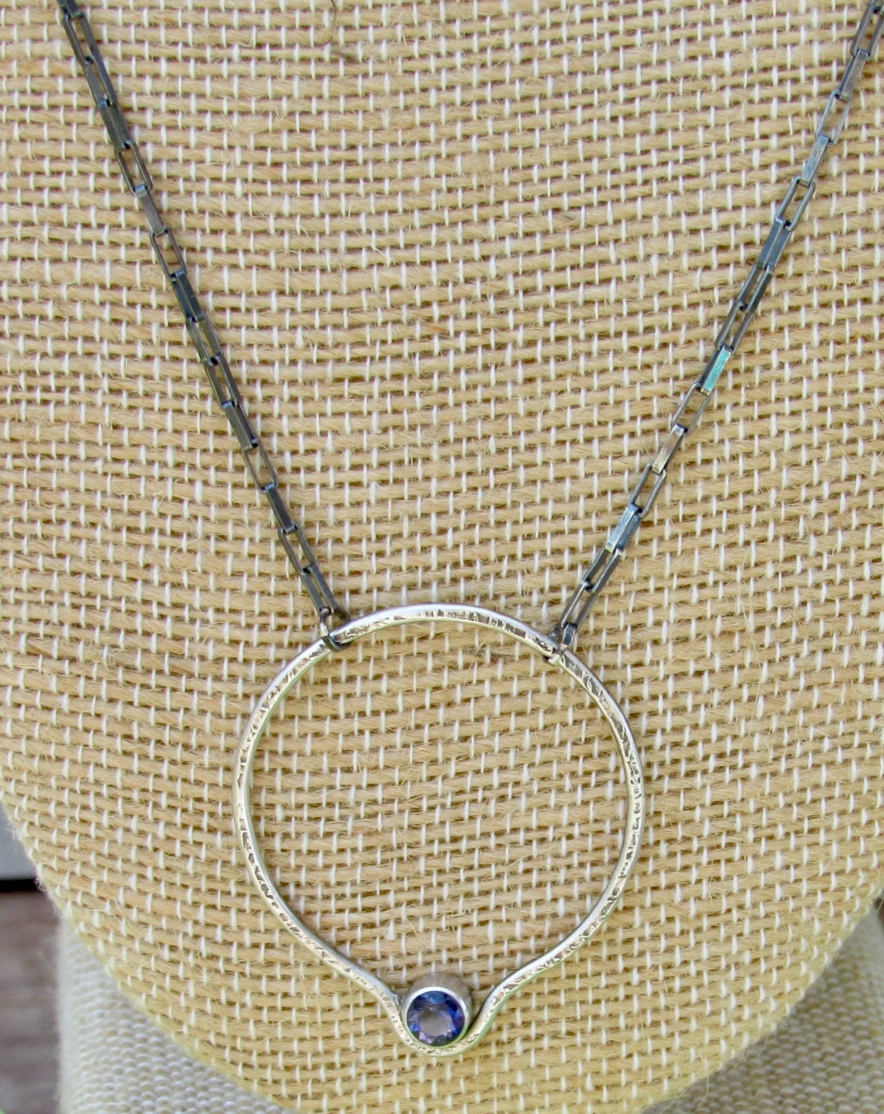 Iolite Circle Necklace