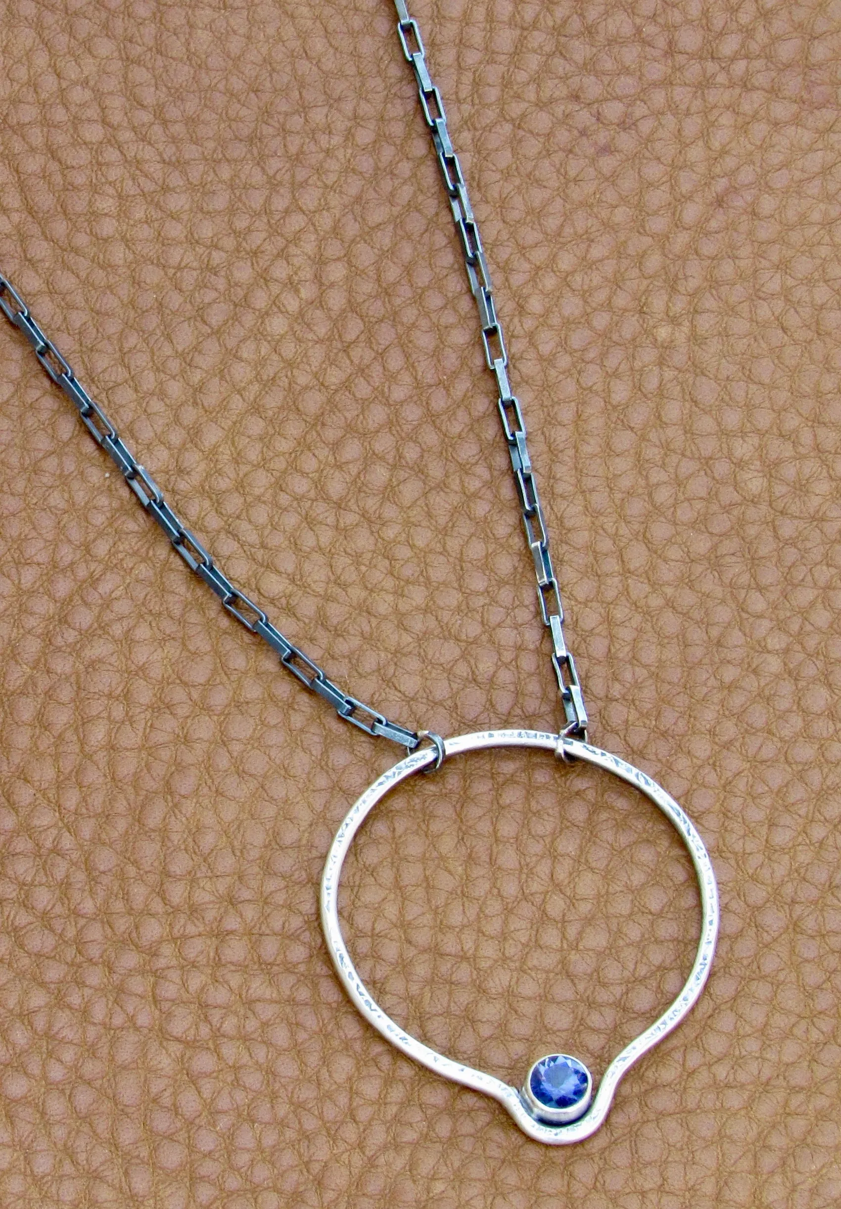 Iolite Circle Necklace