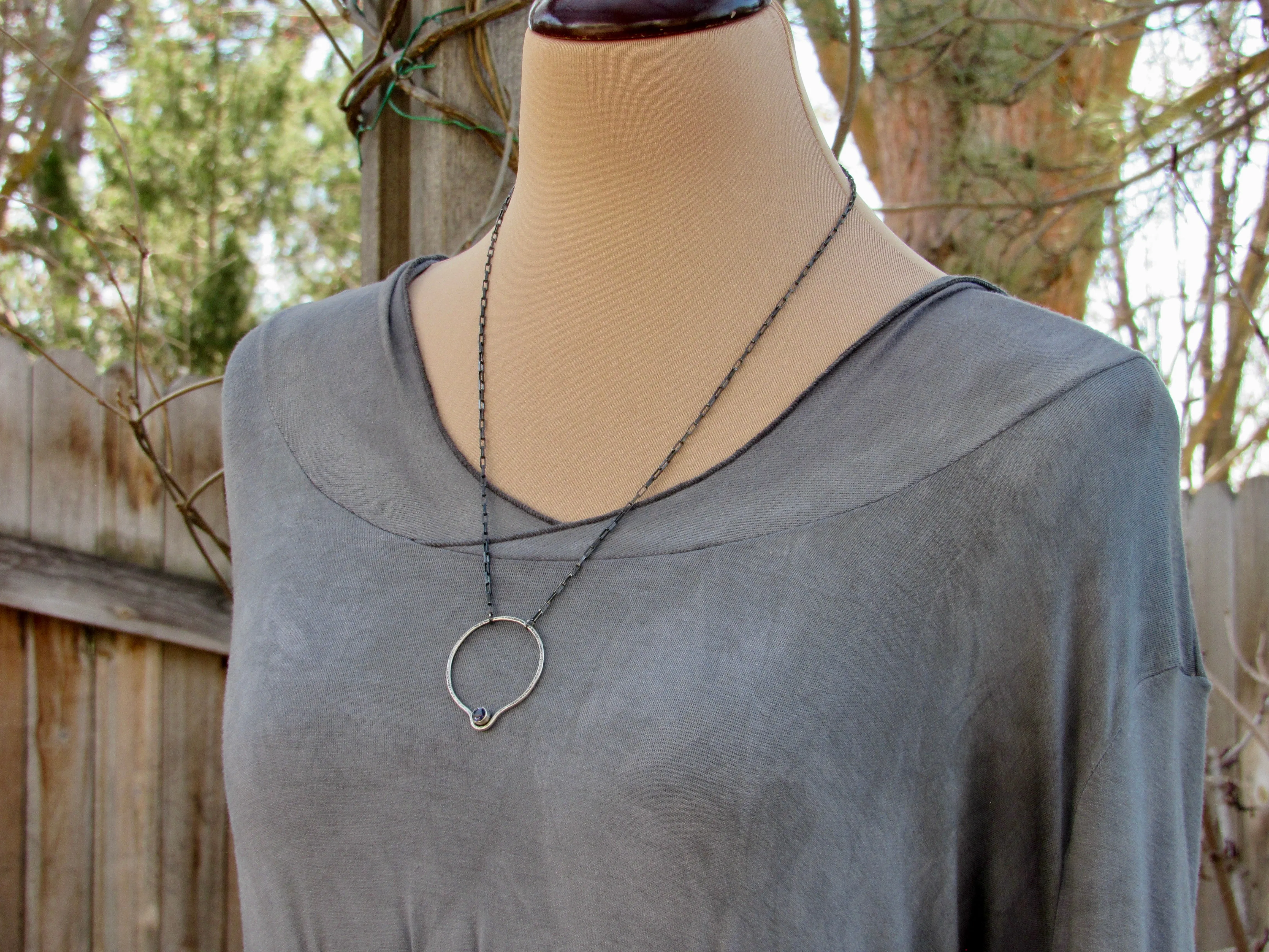 Iolite Circle Necklace