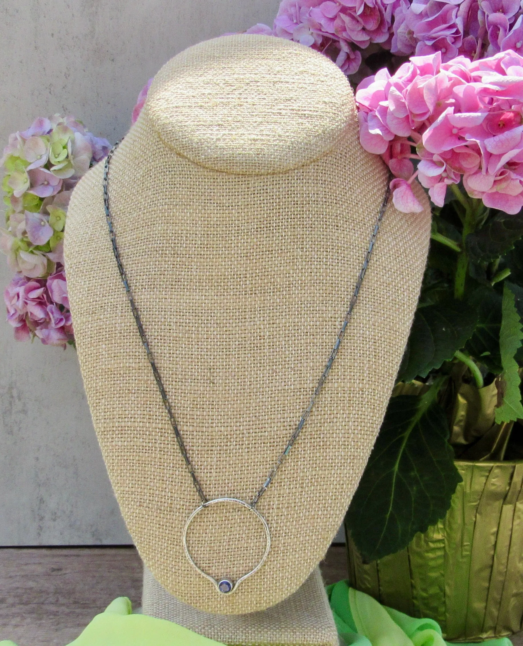 Iolite Circle Necklace