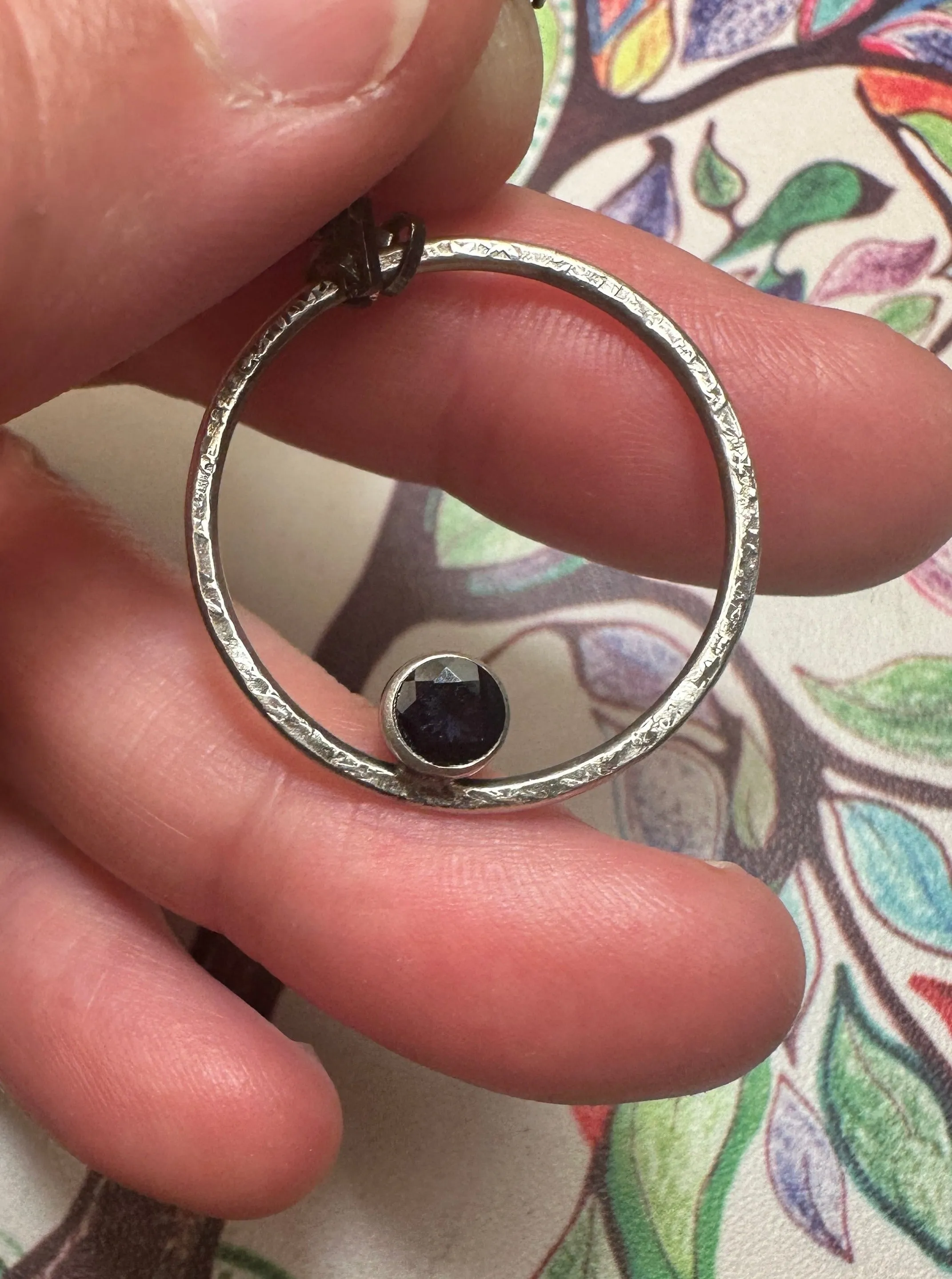 Iolite Circle Necklace