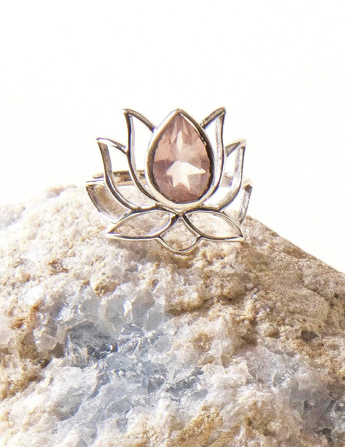 Lotus Gemstone Ring