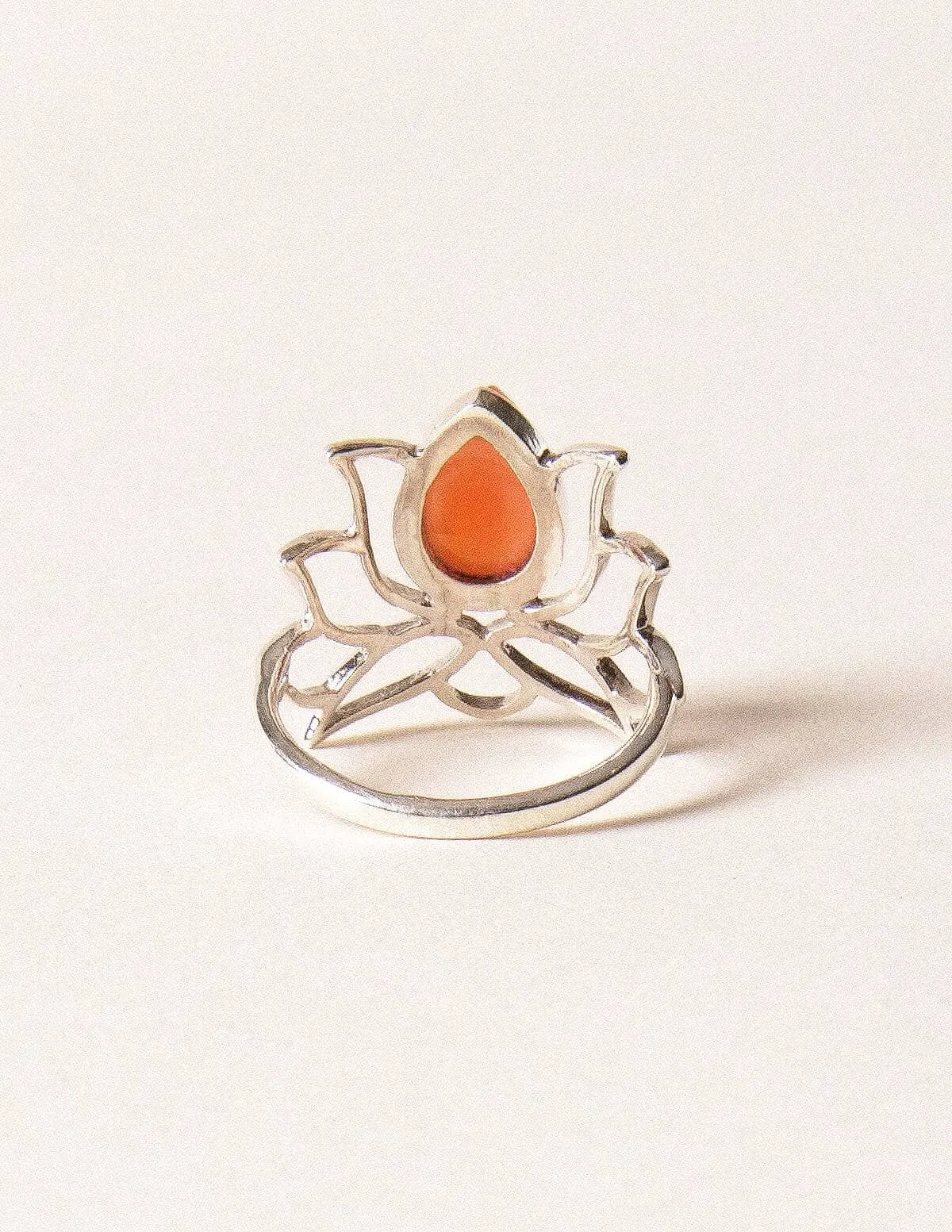 Lotus Gemstone Ring