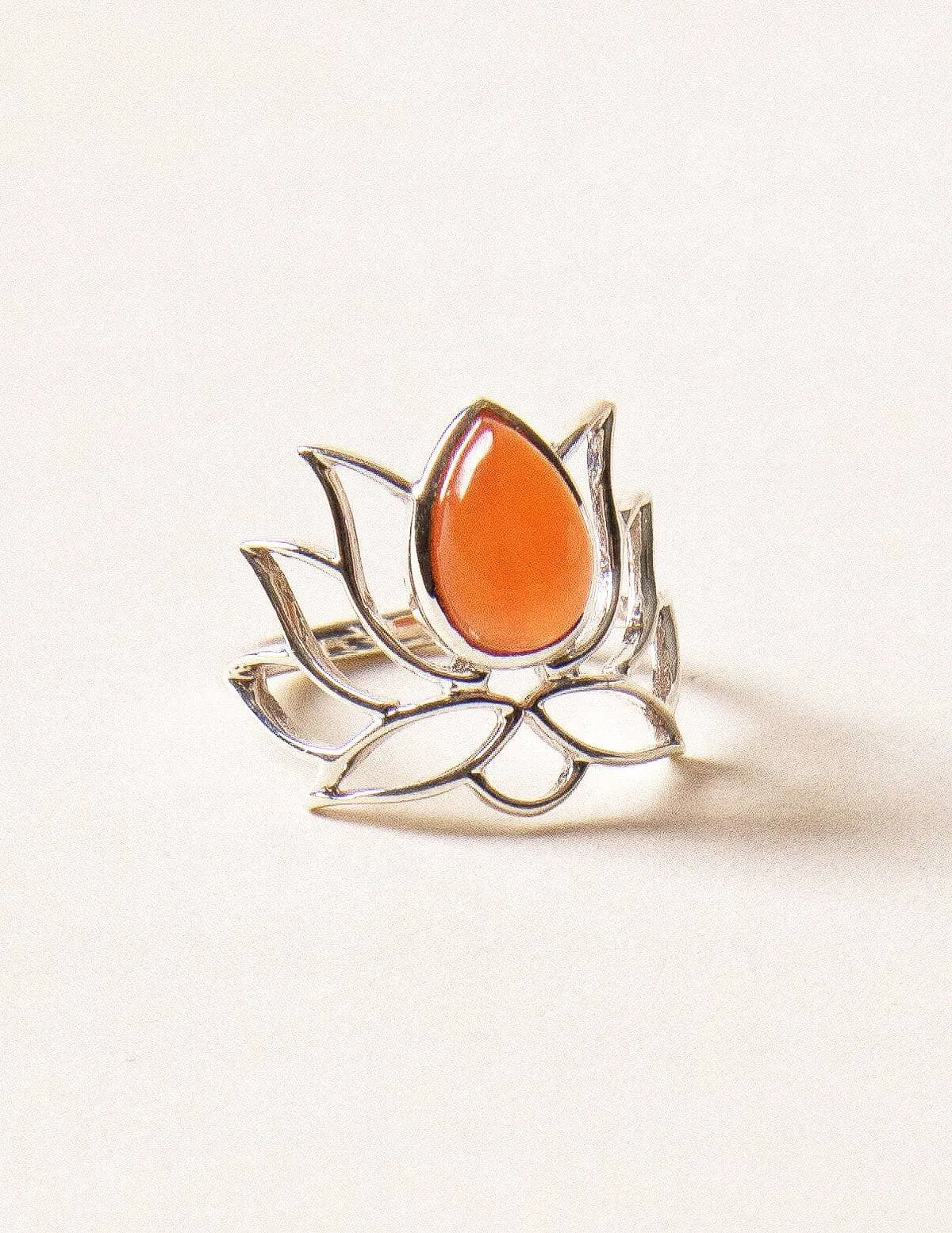 Lotus Gemstone Ring