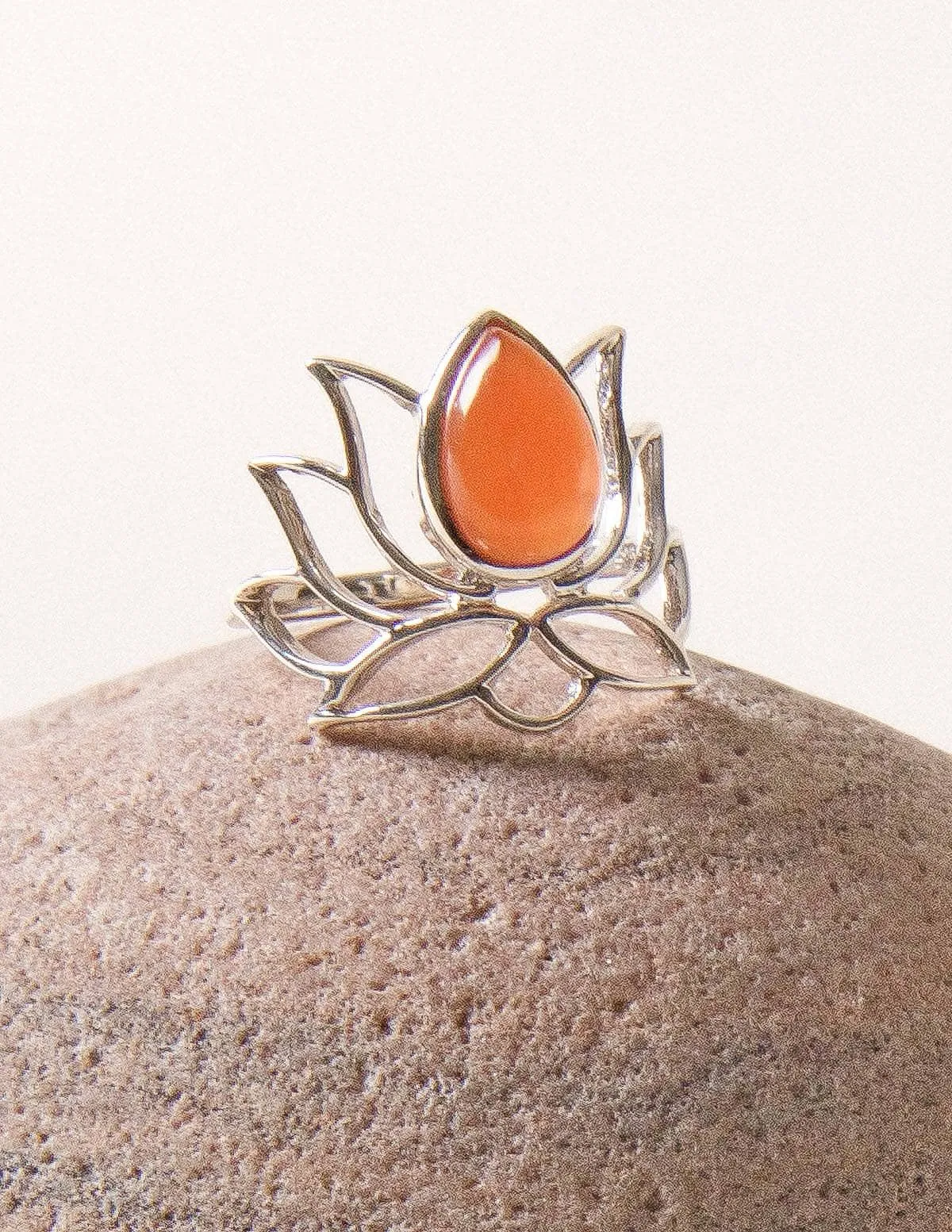 Lotus Gemstone Ring