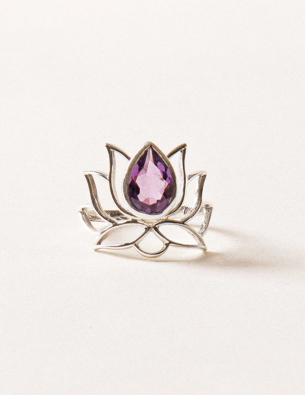 Lotus Gemstone Ring