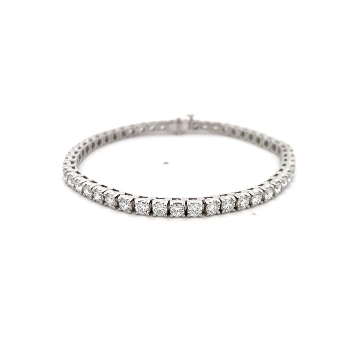 Mercury Ring White Gold LAb Grown Diamond Tennis Bracelet