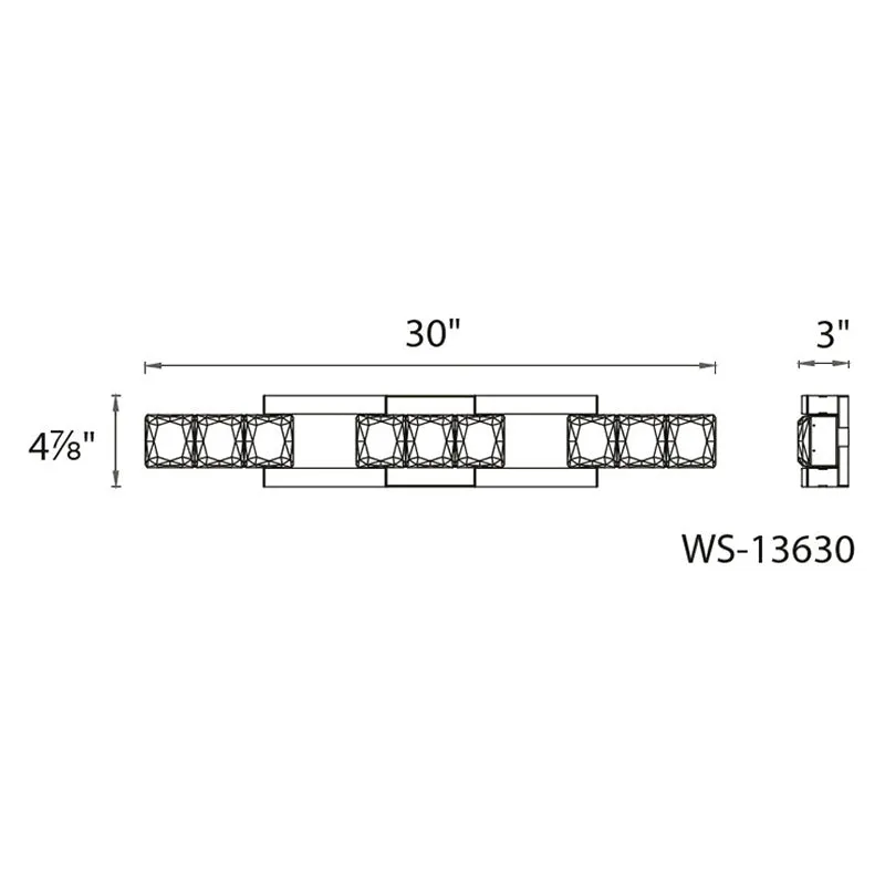 Modern Forms WS-13630 Sofia 3-lt 30" LED Bath Light