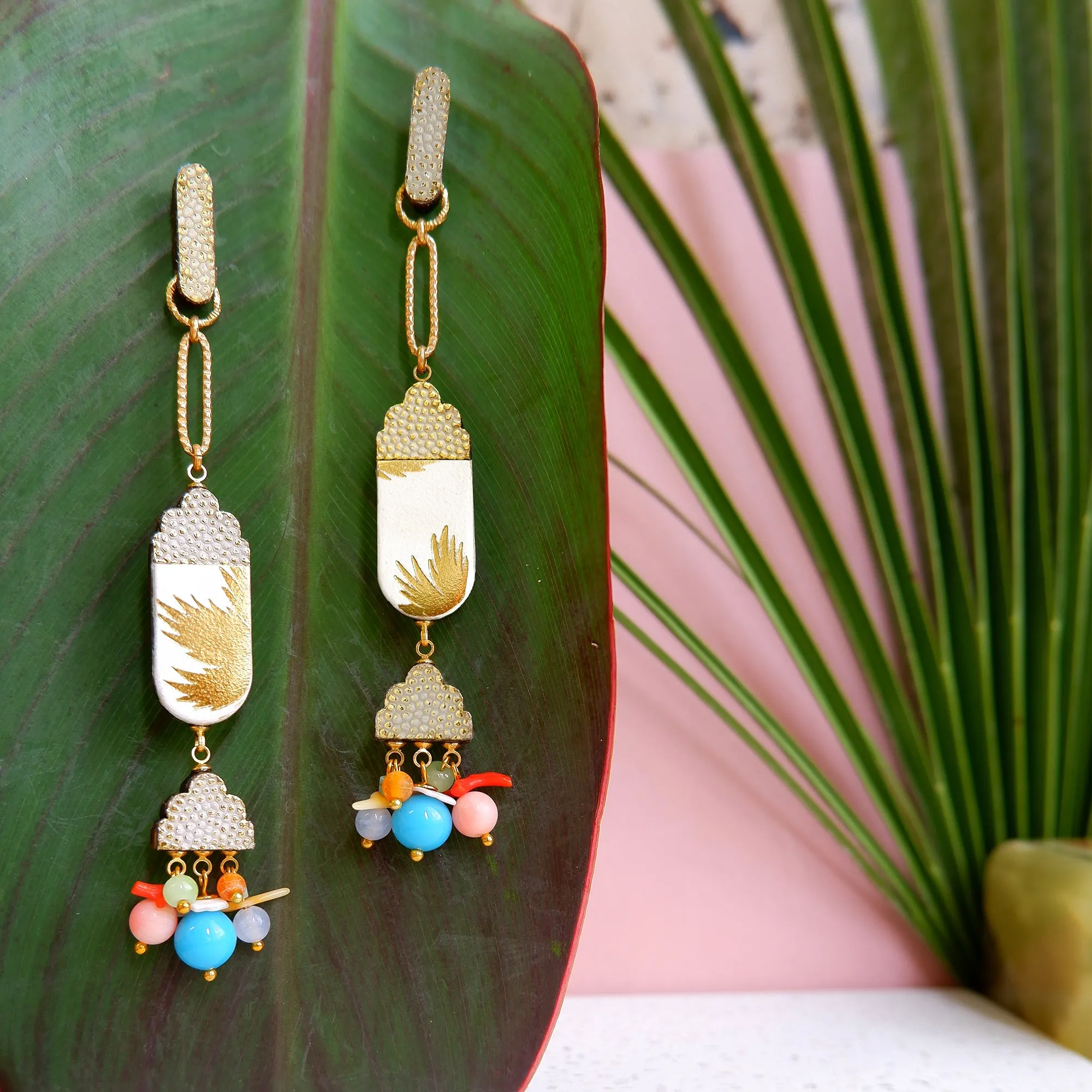 MONTE CARLO . beaded drop earrings