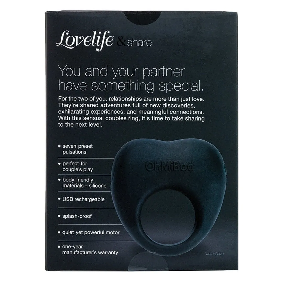 OhMiBod Lovelife Share Couple’s Ring Vibe - Black