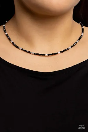 Paparazzi Beaded Blitz Black Necklace & Earring Set