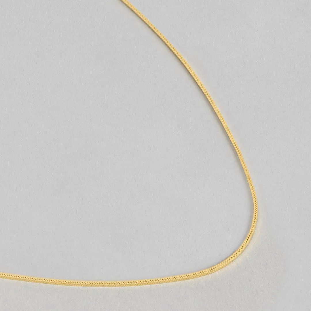 Serpentine Elegance Gold-Plated 925 Sterling Silver Snake Chain