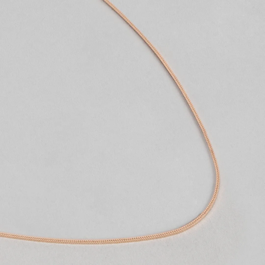 Serpentine Elegance Rose Gold-Plated 925 Sterling Silver Snake Chain