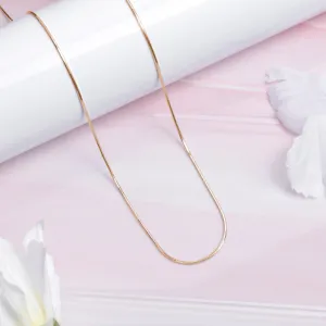 Serpentine Elegance Rose Gold-Plated 925 Sterling Silver Snake Chain