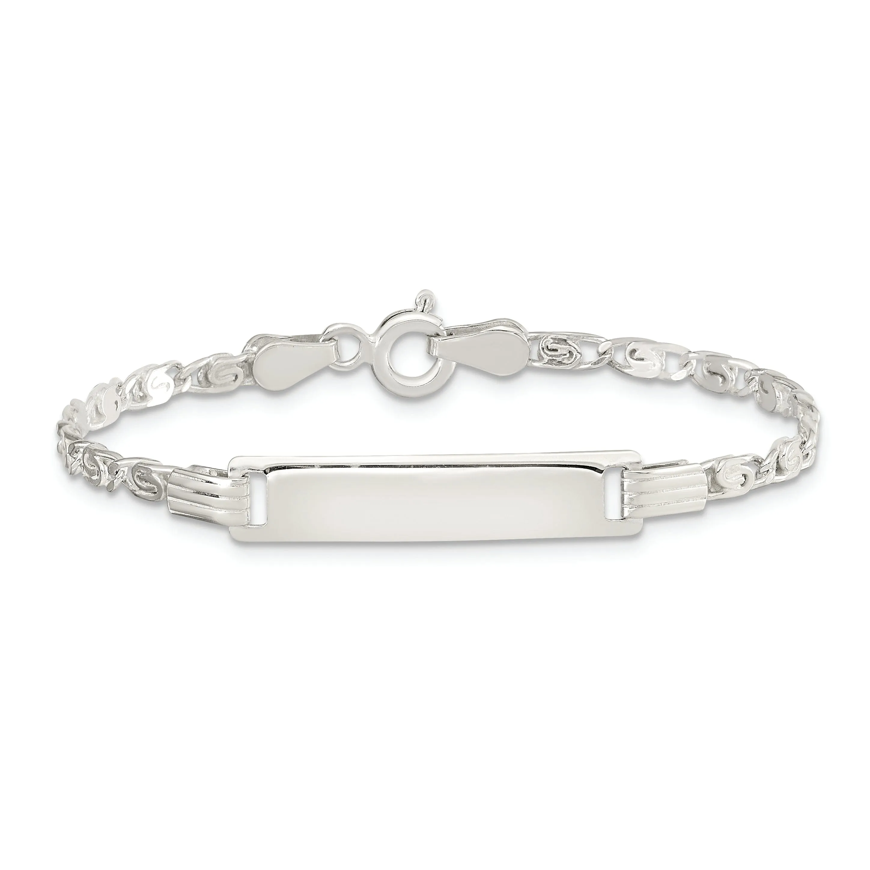 Silver Engraveable Childrens ID Bracelet