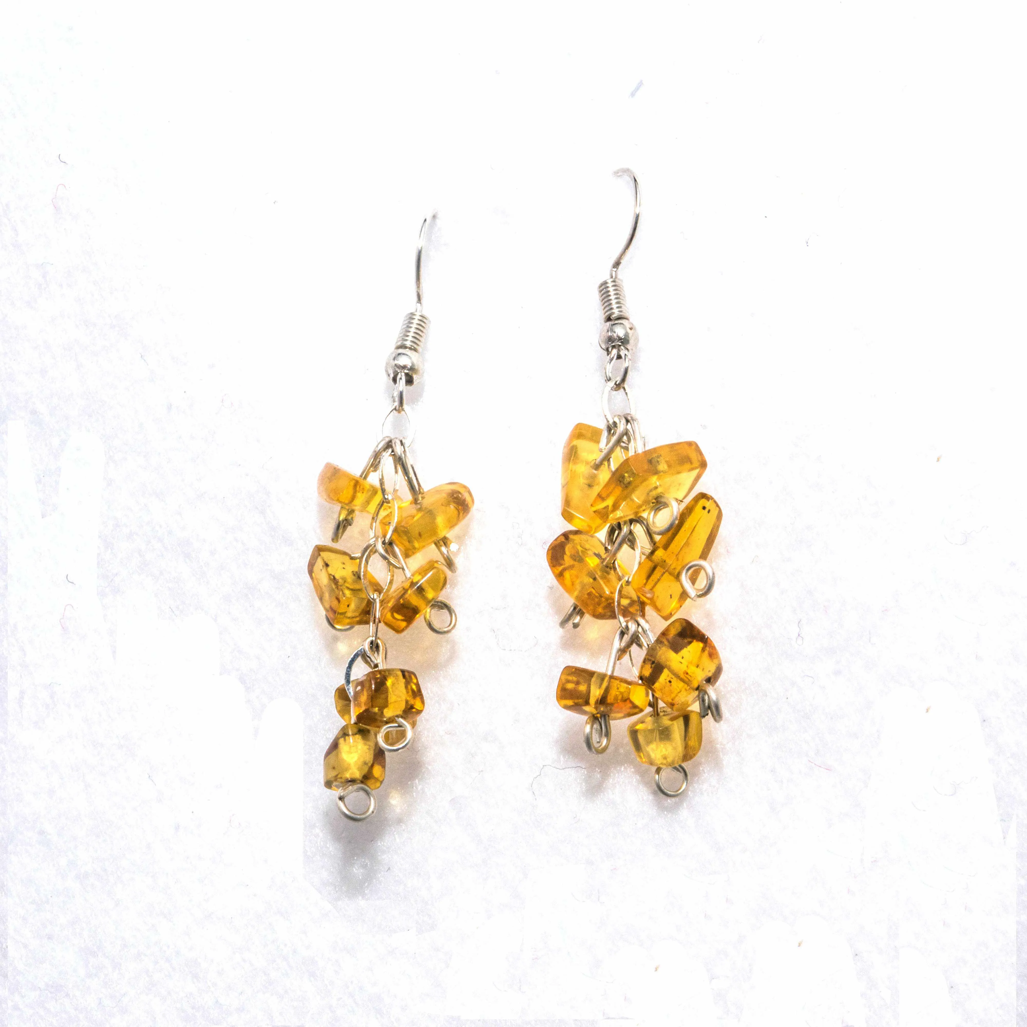 Simojovel Amber Waterfall Earrings - Mexico