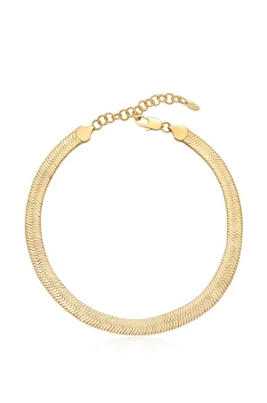 Snake Smooth Herringbone Chain Necklace