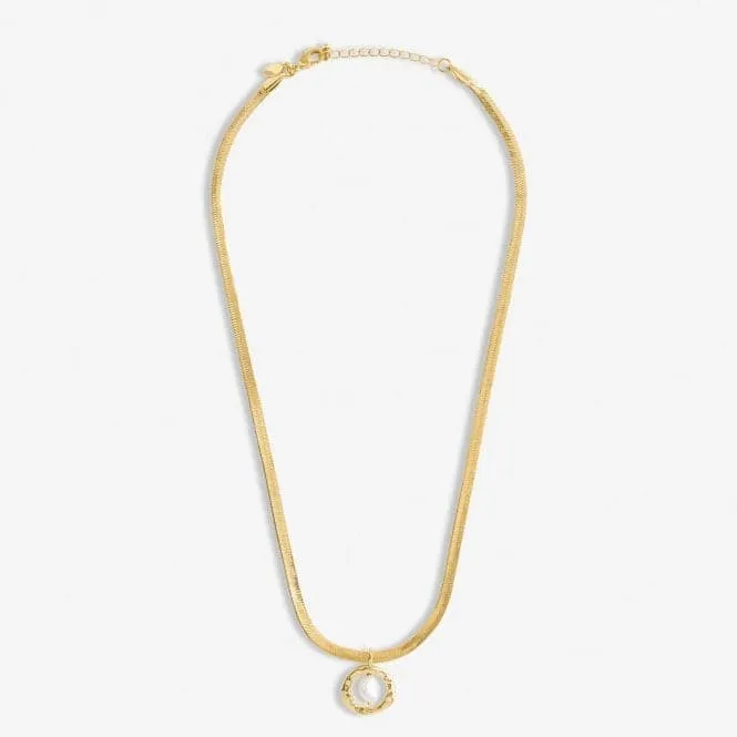 Solaria Baroque Pearl Gold Plated Pendant 46cm   5cm Necklace 7154