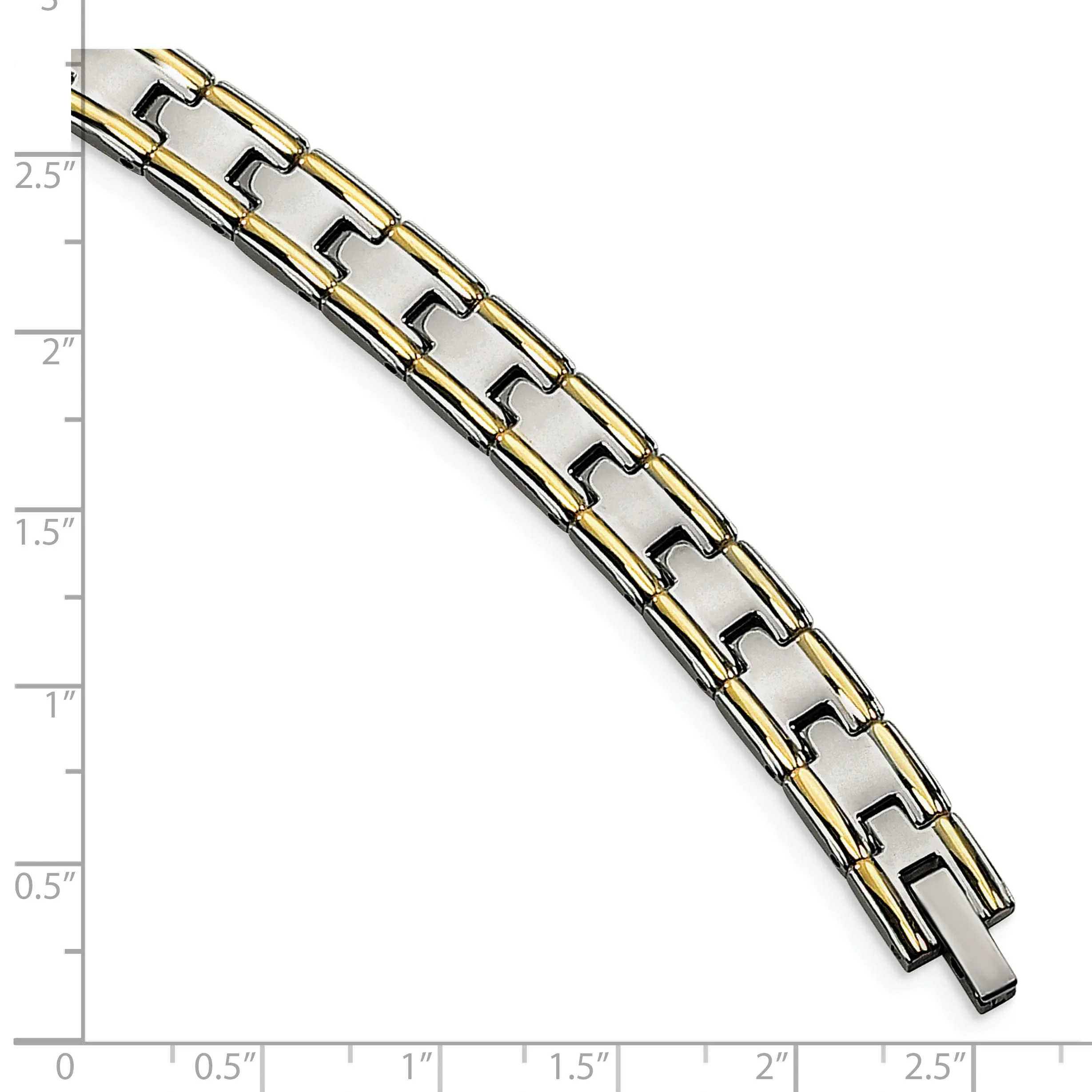 Stainless Steel 24K Plated Fold Over Bracelet