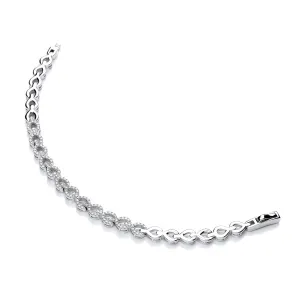 Sterling Silver Teardrop CZ Bracelet