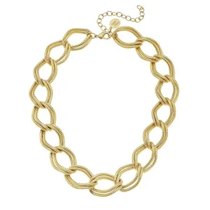 Susan Shaw Double Linked Loop Chain Necklace