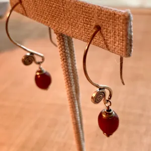 Venetian Red Earrings, by Ruth