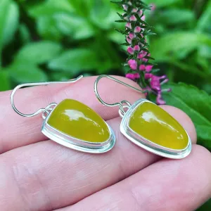 Vesuvianite and Sterling Silver Earrings