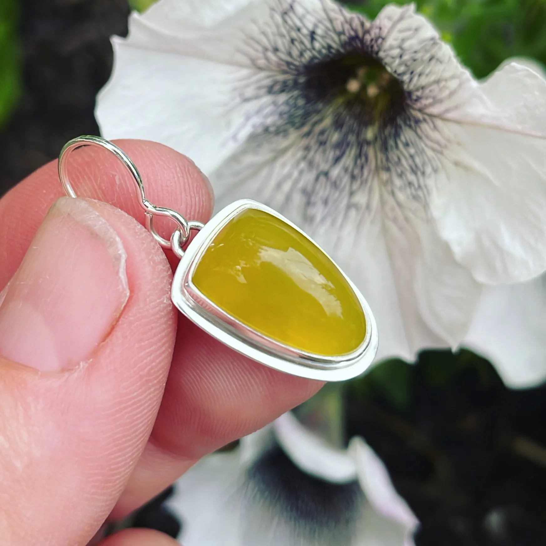 Vesuvianite and Sterling Silver Earrings