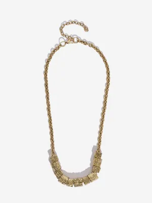 Westside Accessories Gold Square Beads Necklace