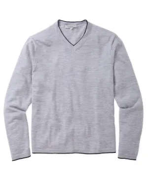 Worsted Cashmere V-Neck Sweater