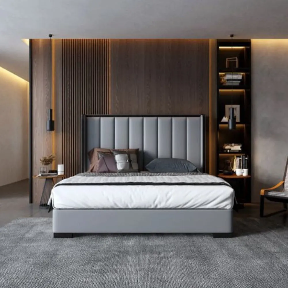 Xylo Luxury Upholstered Bed In Leatherette