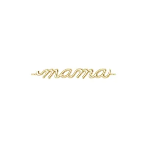 Yellow Gold  'Mama' Permanent Bracelet Link