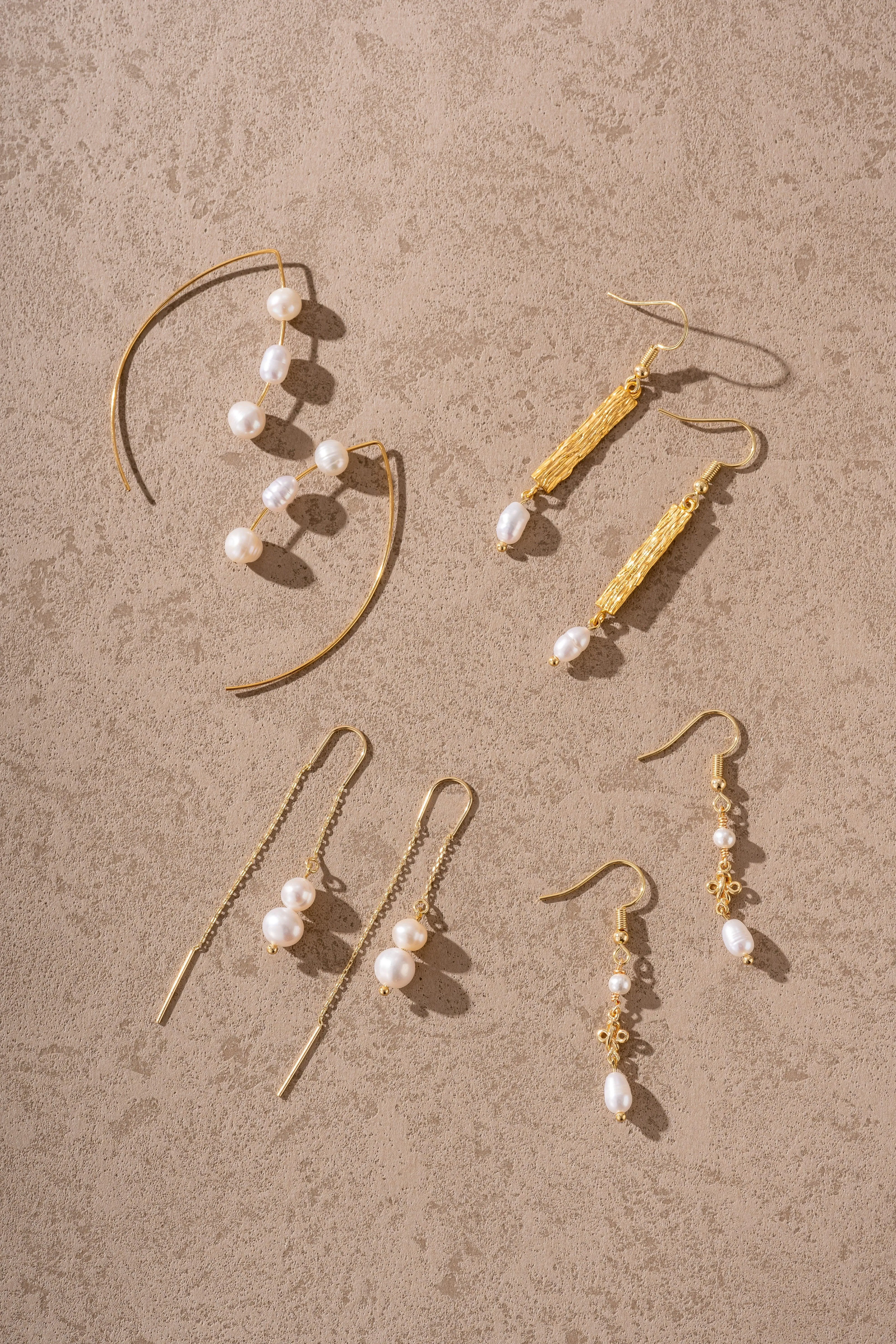 Yilan Knotted 18k Gold Pearl Drop Earrings