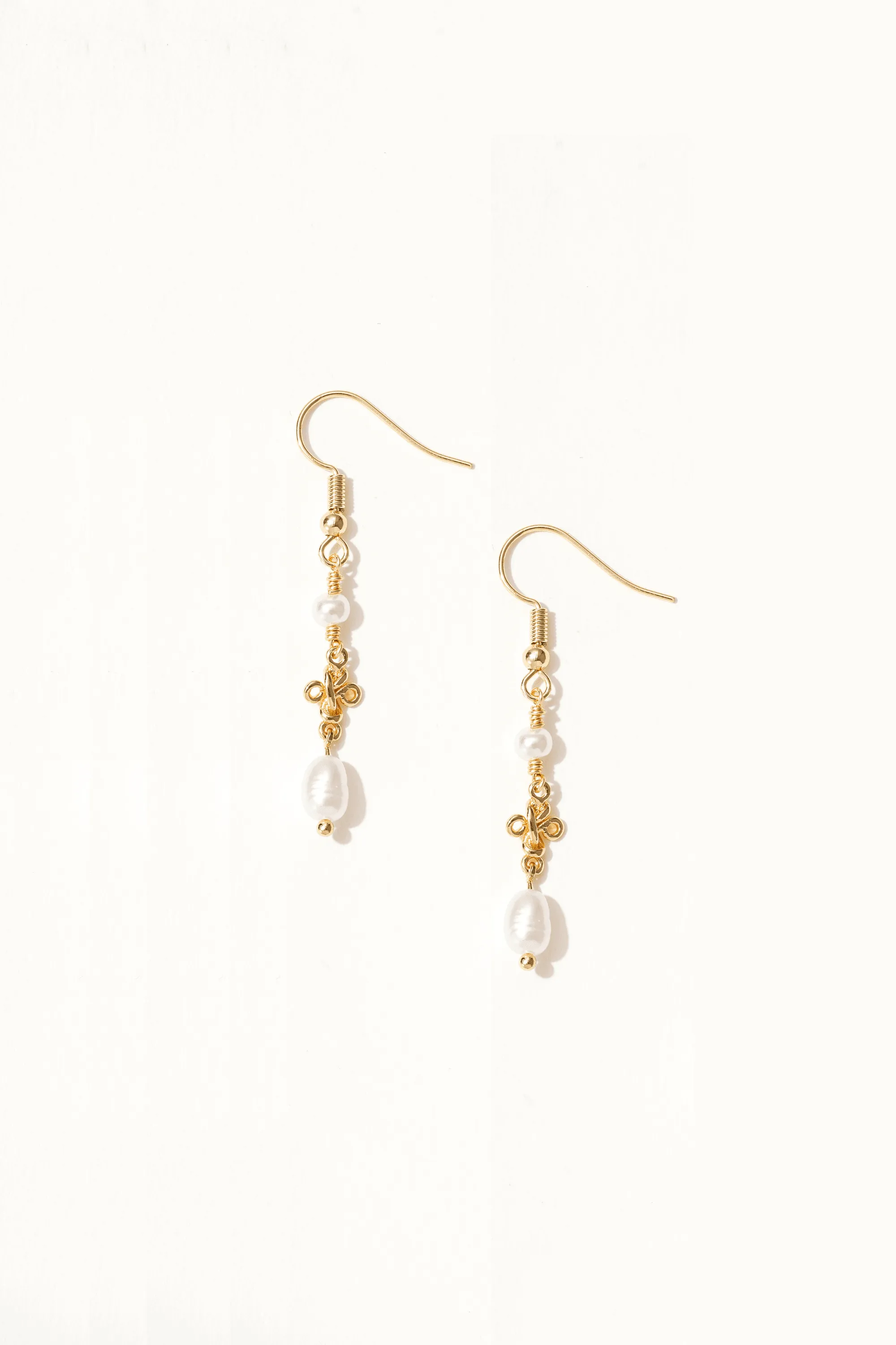 Yilan Knotted 18k Gold Pearl Drop Earrings